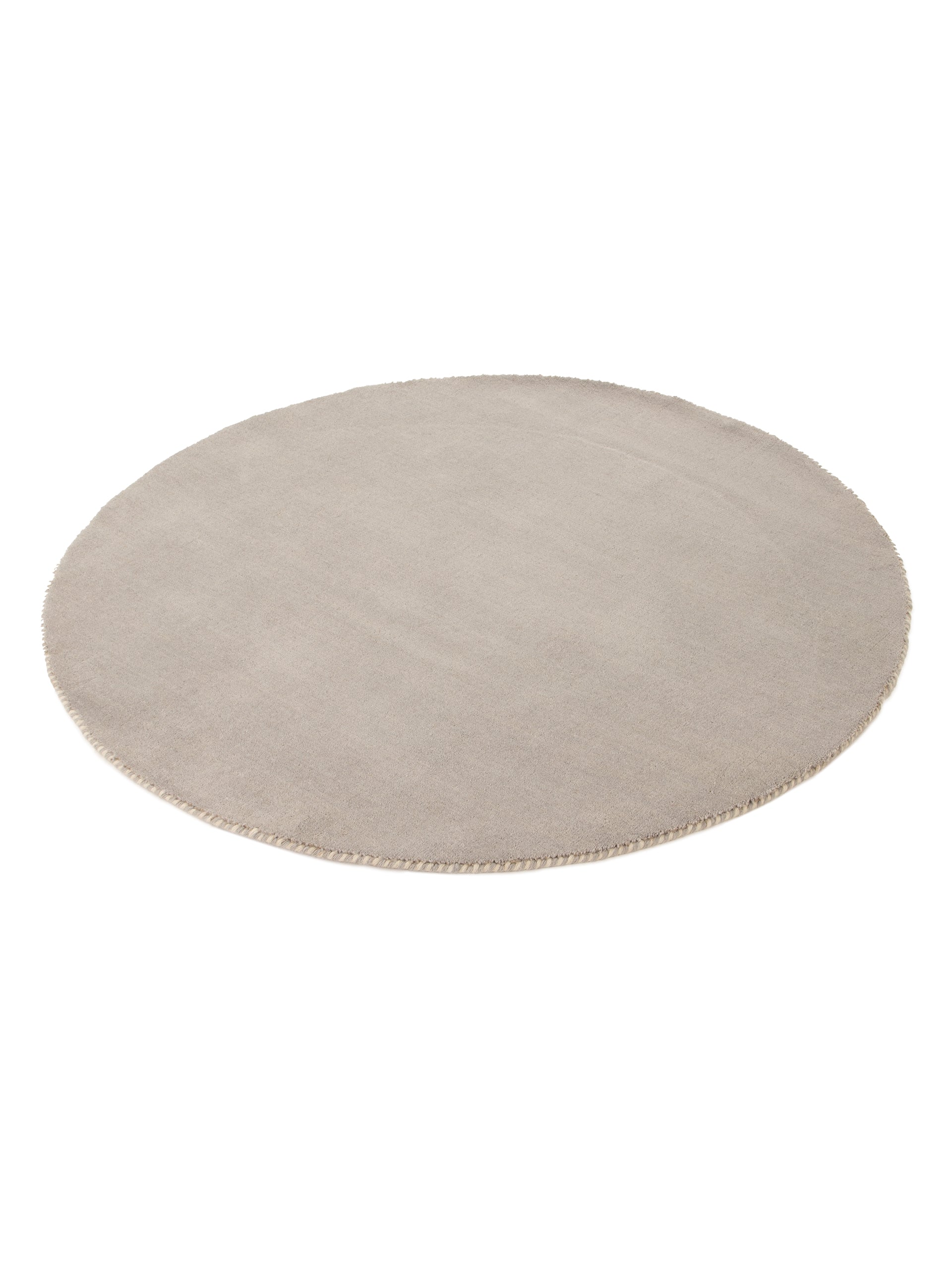 Wollteppich Gabbeh Lola Rund Hellgrau aus Wolle