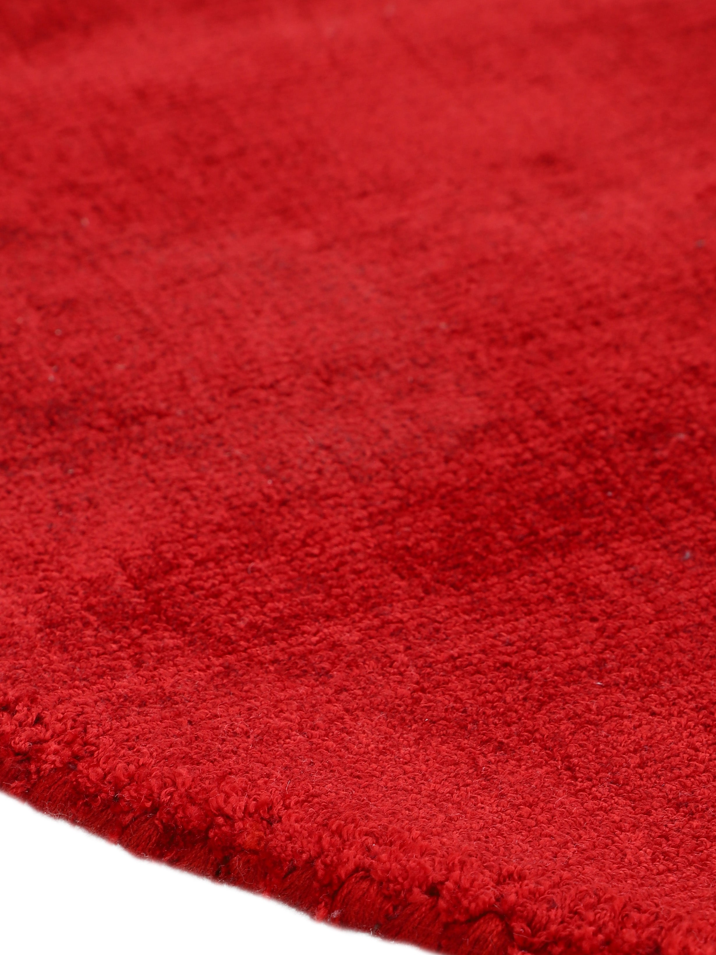 Viskoseteppich Rund Ava Rot in rot aus viskose