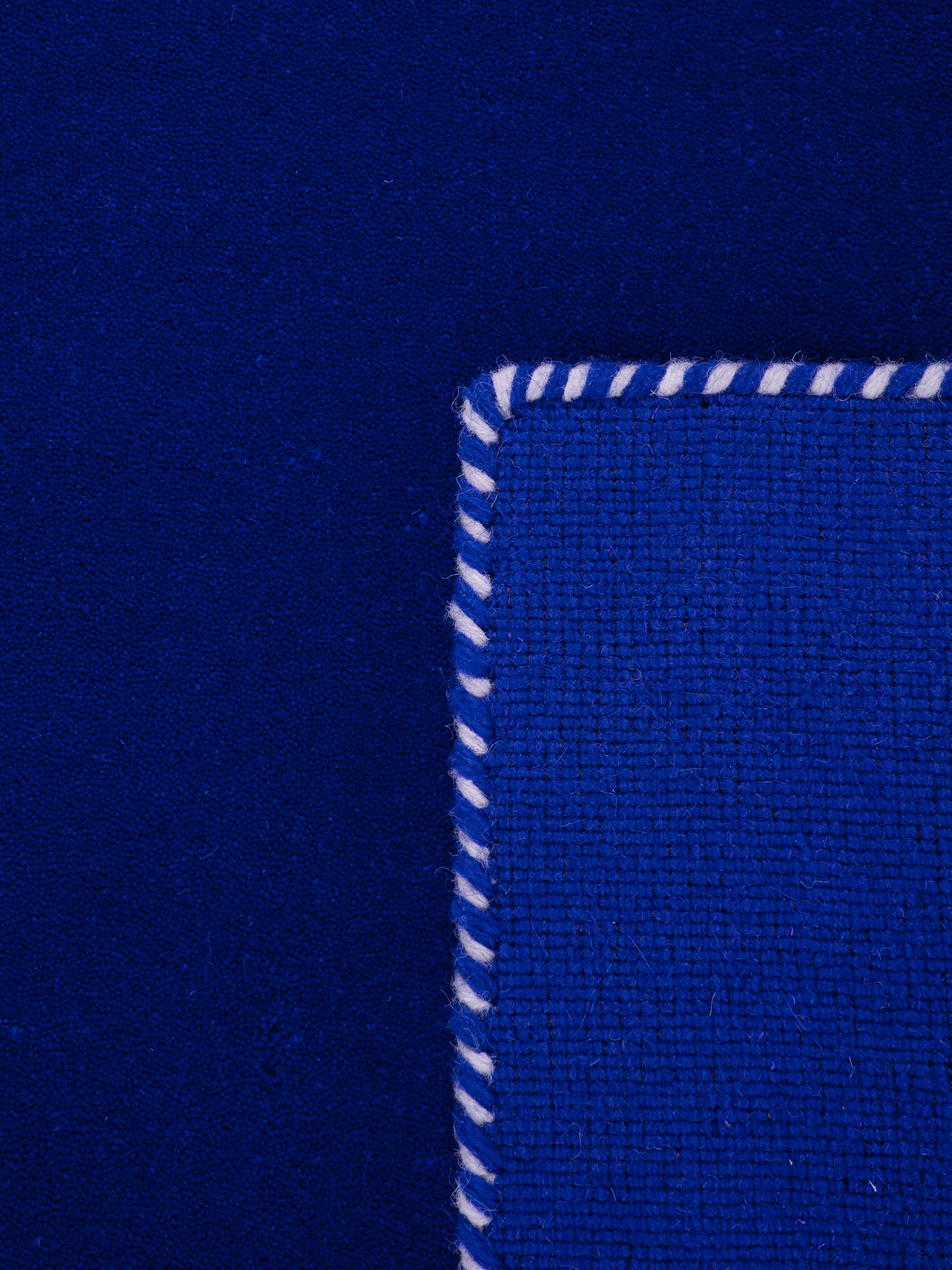 Wollteppich Gabbeh Lola Läufer Blau aus Wolle