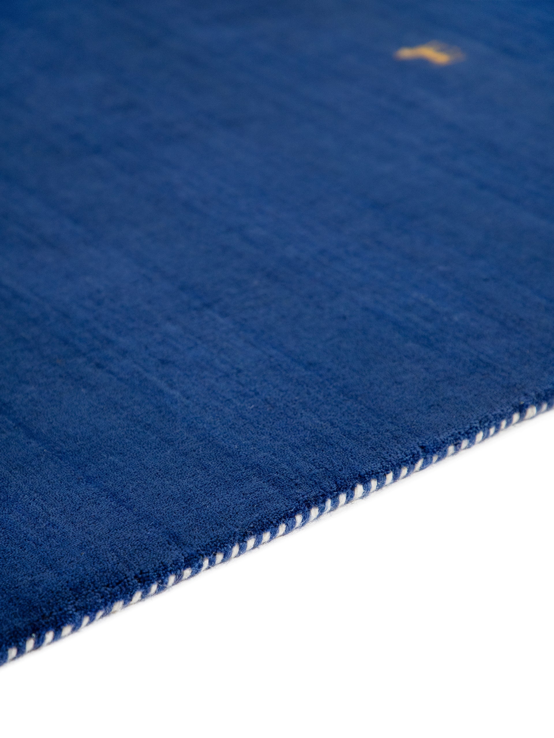 Wollteppich Gabbeh Uni Quadratisch Blau in blau aus wolle