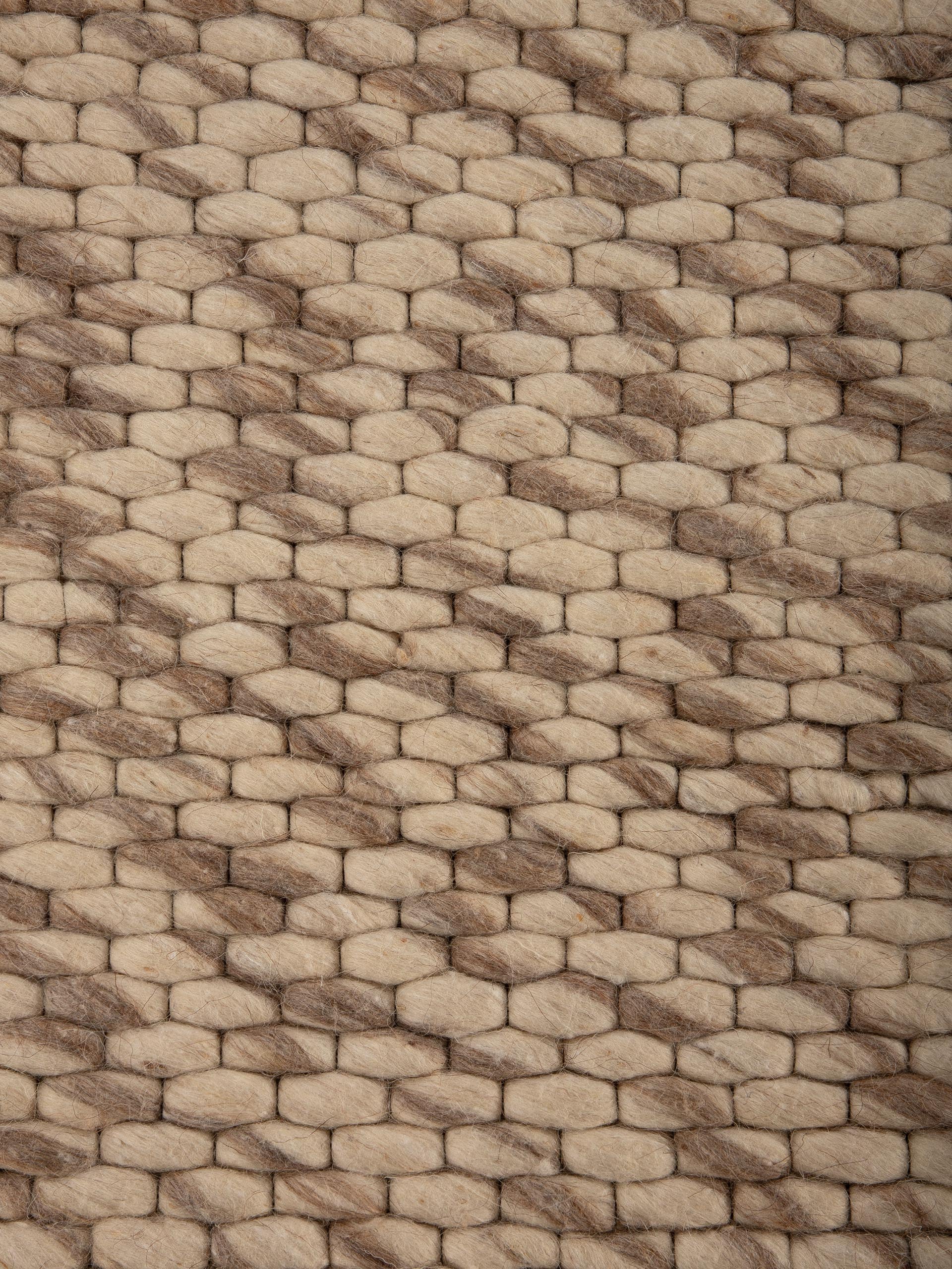 Wollteppich Sina Läufer Hellbraun meliert in hellbraun-meliert aus wolle