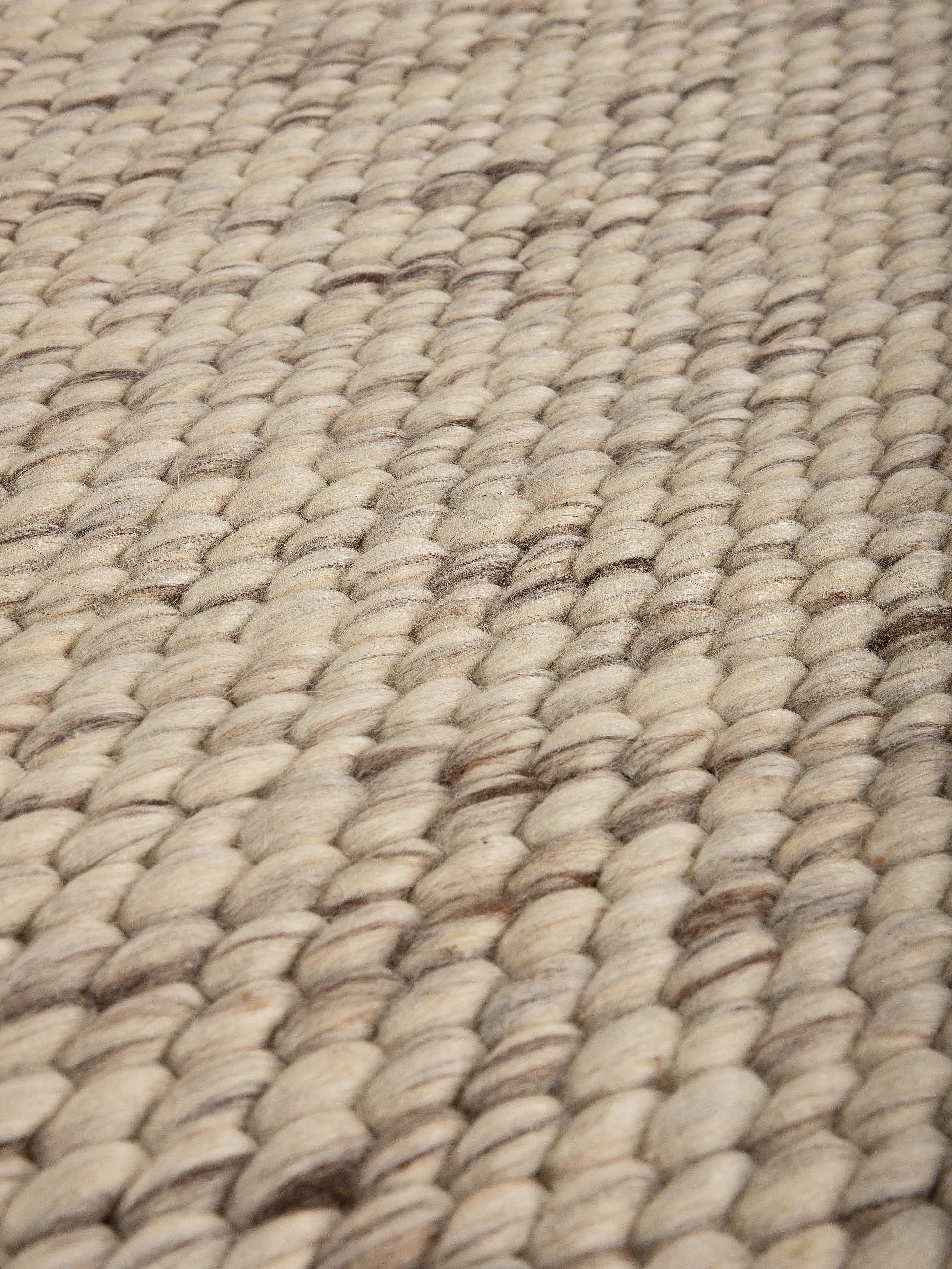 Wollteppich Sina Rund Hellgrau meliert in hellgrau-meliert aus wolle