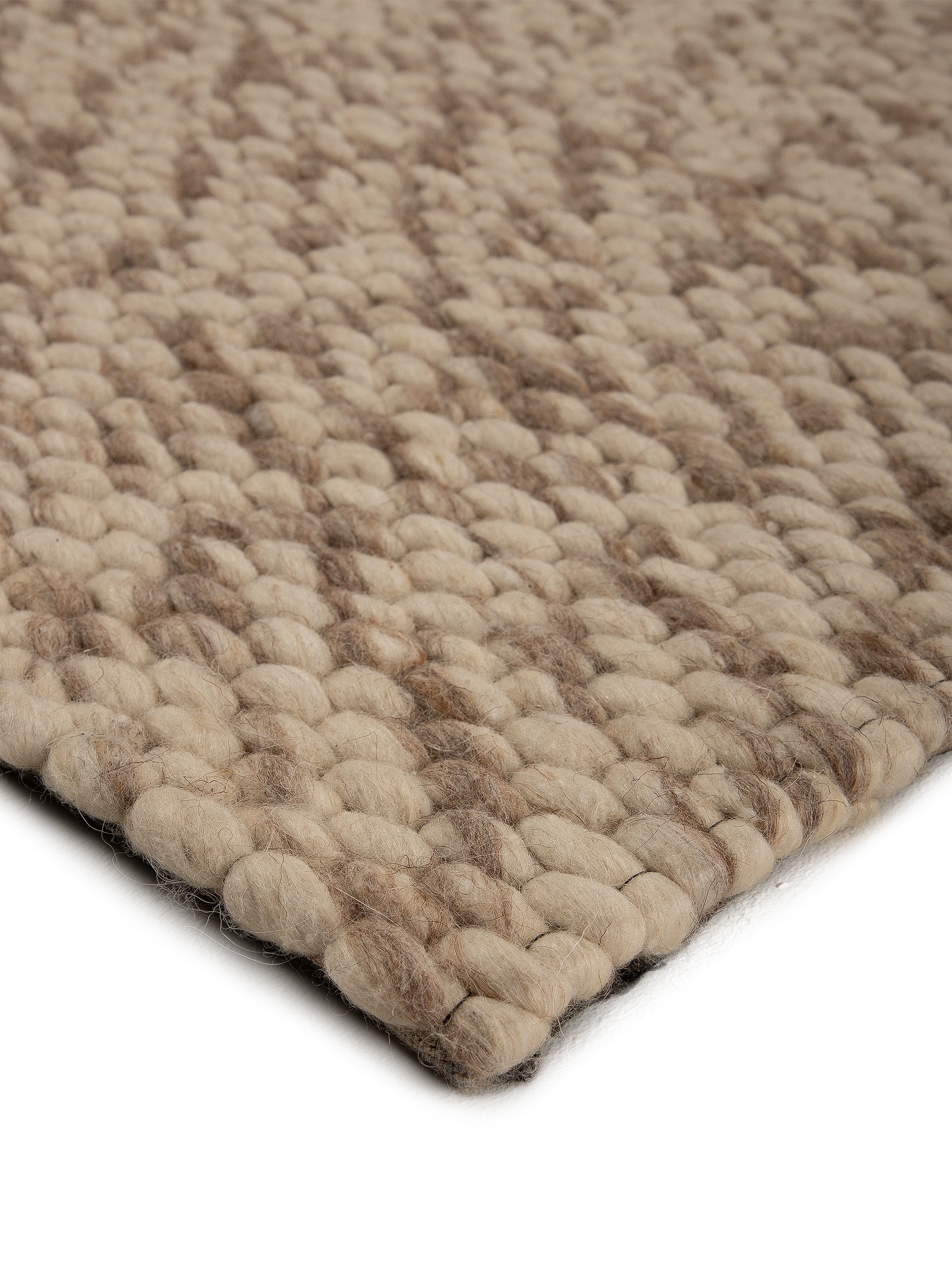 Wollteppich Sina Läufer Hellbraun meliert in hellbraun-meliert aus wolle