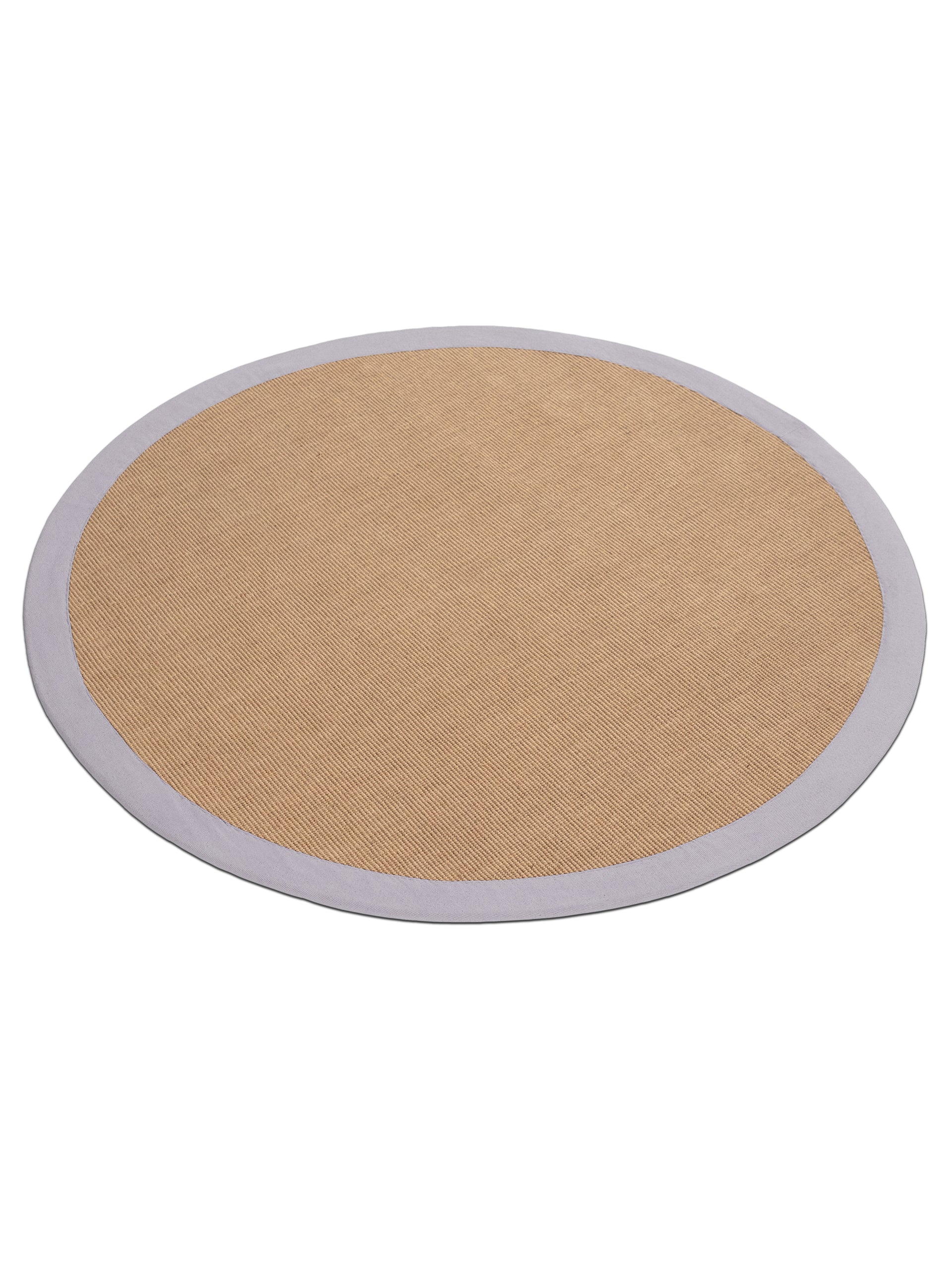 Sisalteppich Rund Hellgrau aus Sisal/Jute