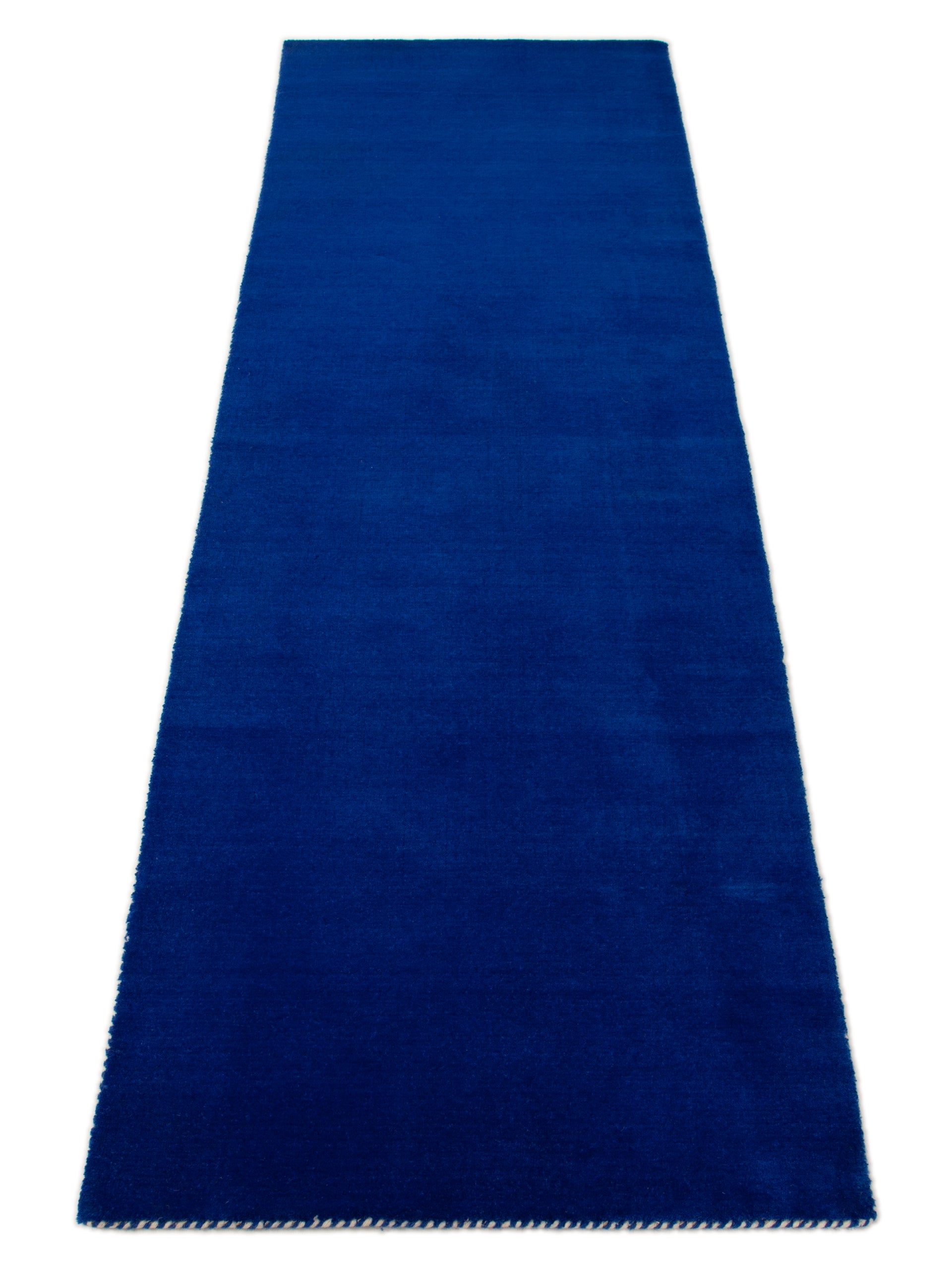 Wollteppich Gabbeh Lola Läufer Blau aus Wolle