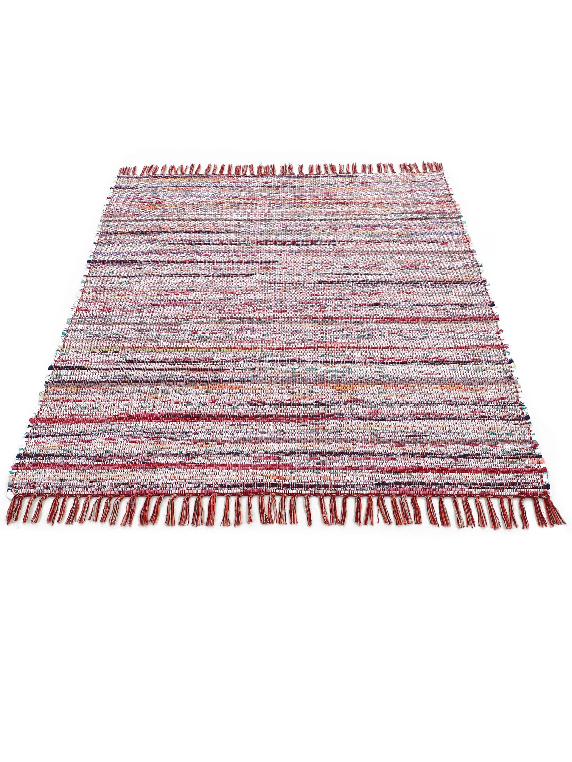 Kelim Chindi Rot in rot aus baumwolle