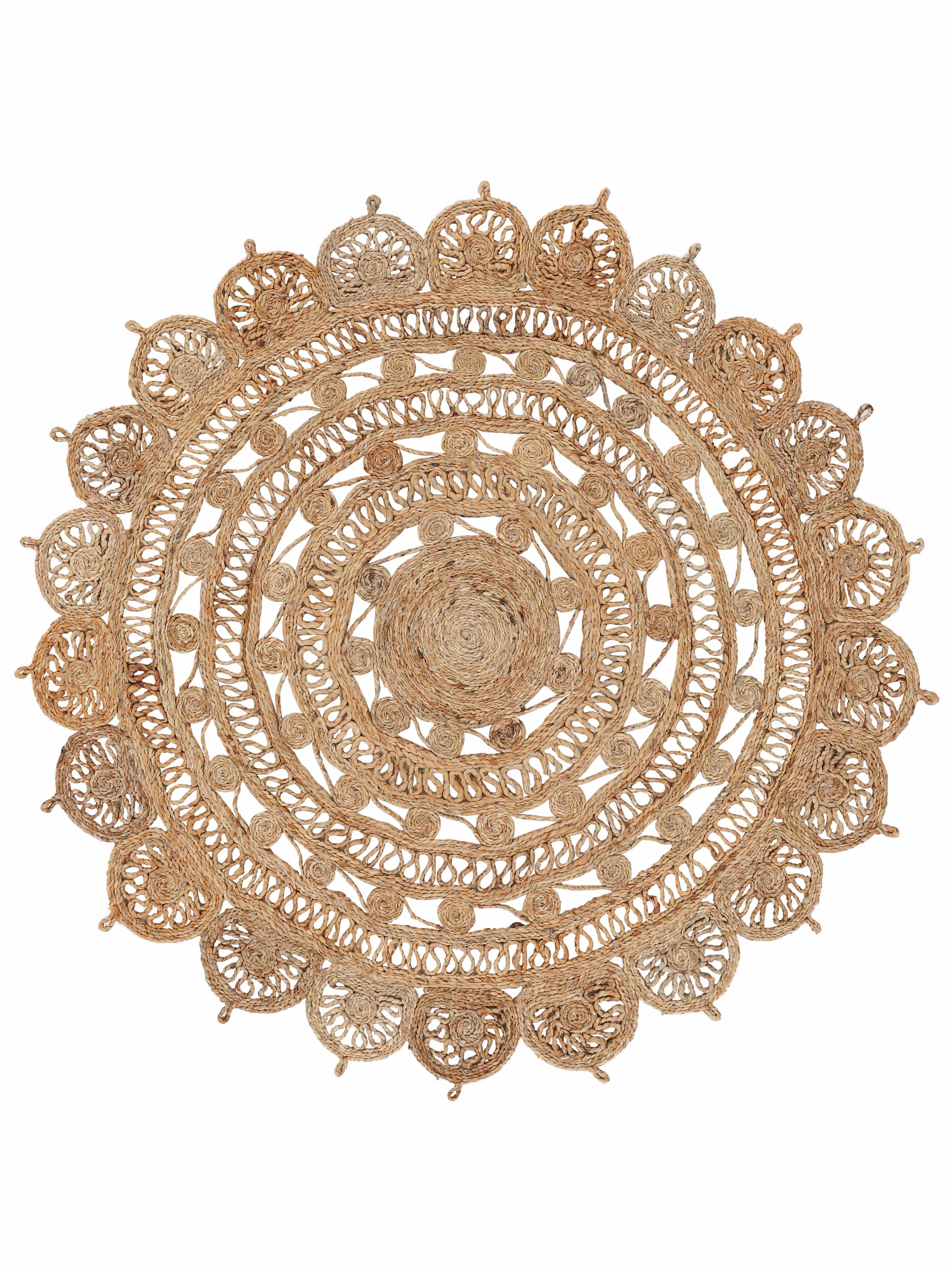 Juteteppich Cate Rund Beige aus Sisal/Jute