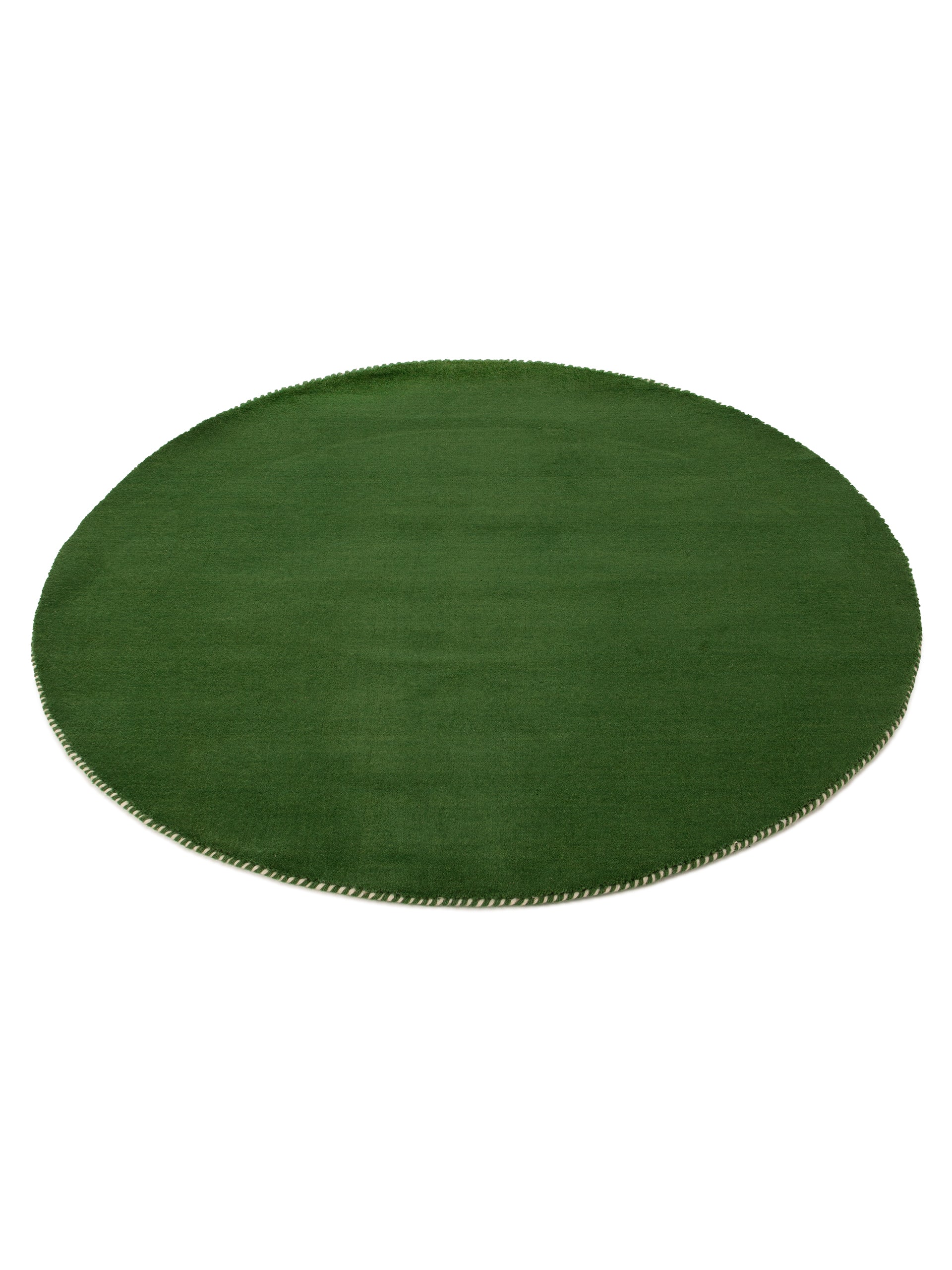 Wollteppich Gabbeh Lola Rund Grün aus Wolle