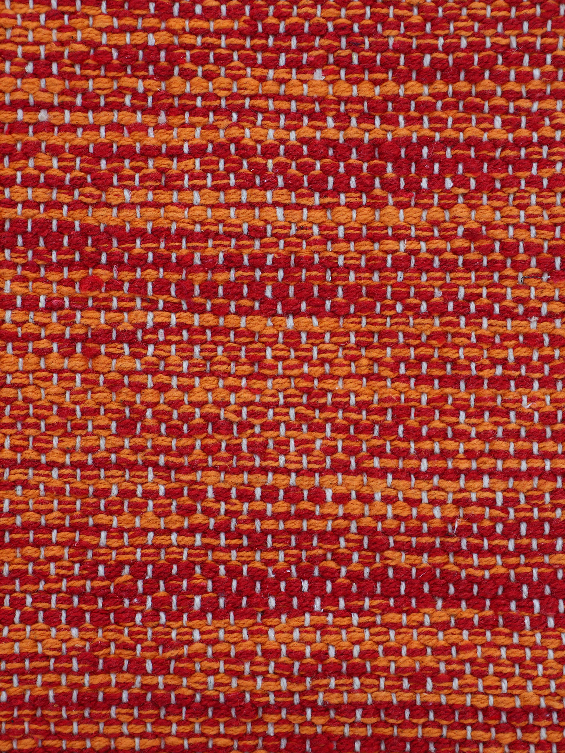 Flachgewebeteppich Kelim Azizi Orange aus Baumwolle