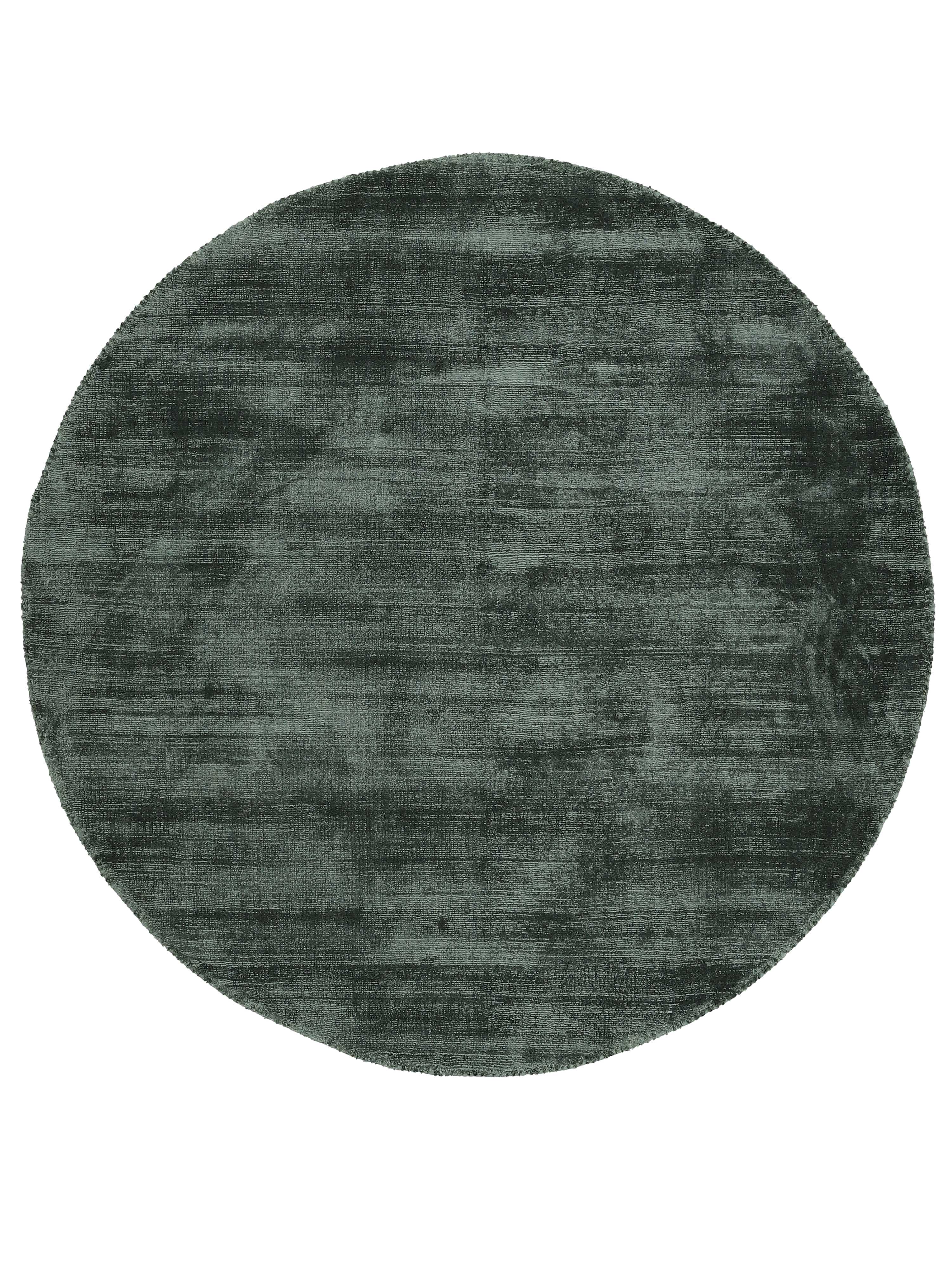 Viskoseteppich Rund Ava Dunkelgrün in dunkelgrün aus viskose