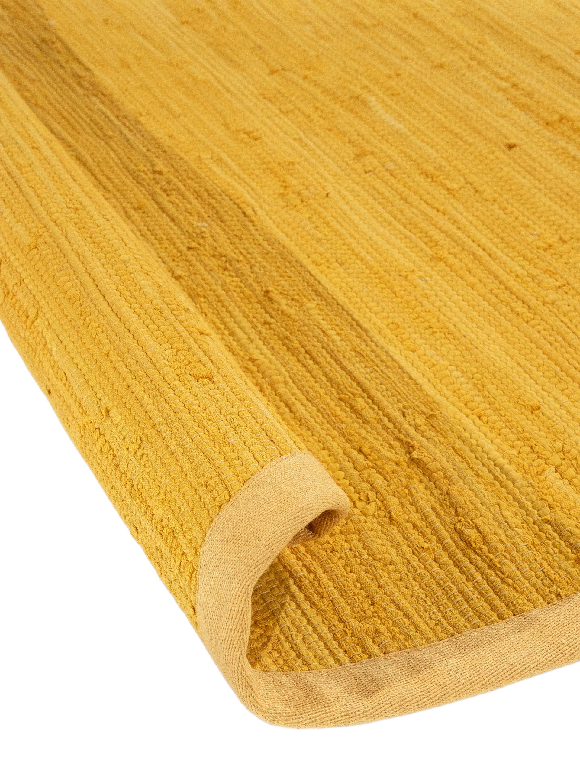 Kelim Chindi Uni Rund in gelb