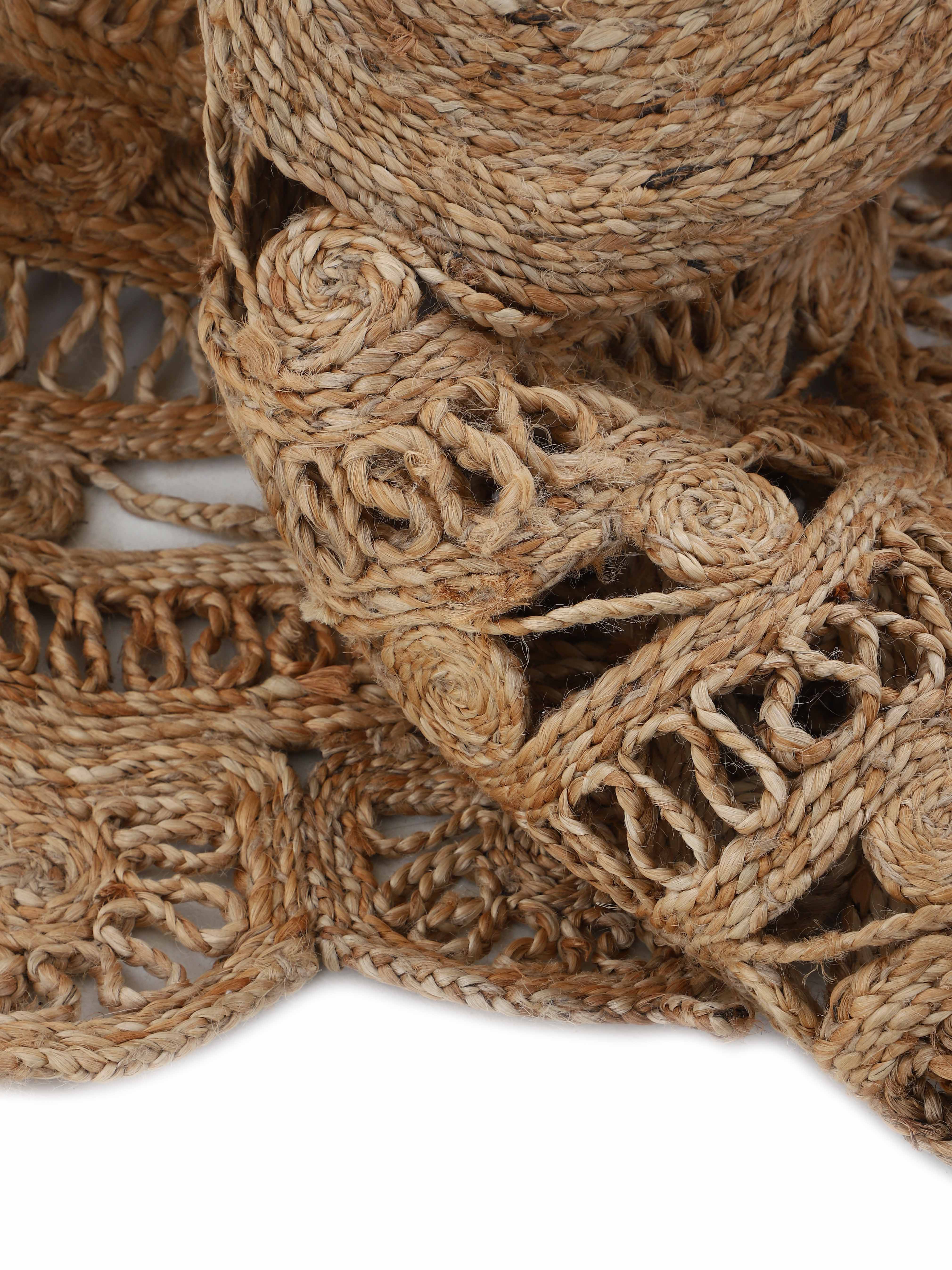 Juteteppich Cate Rund Beige aus Sisal/Jute