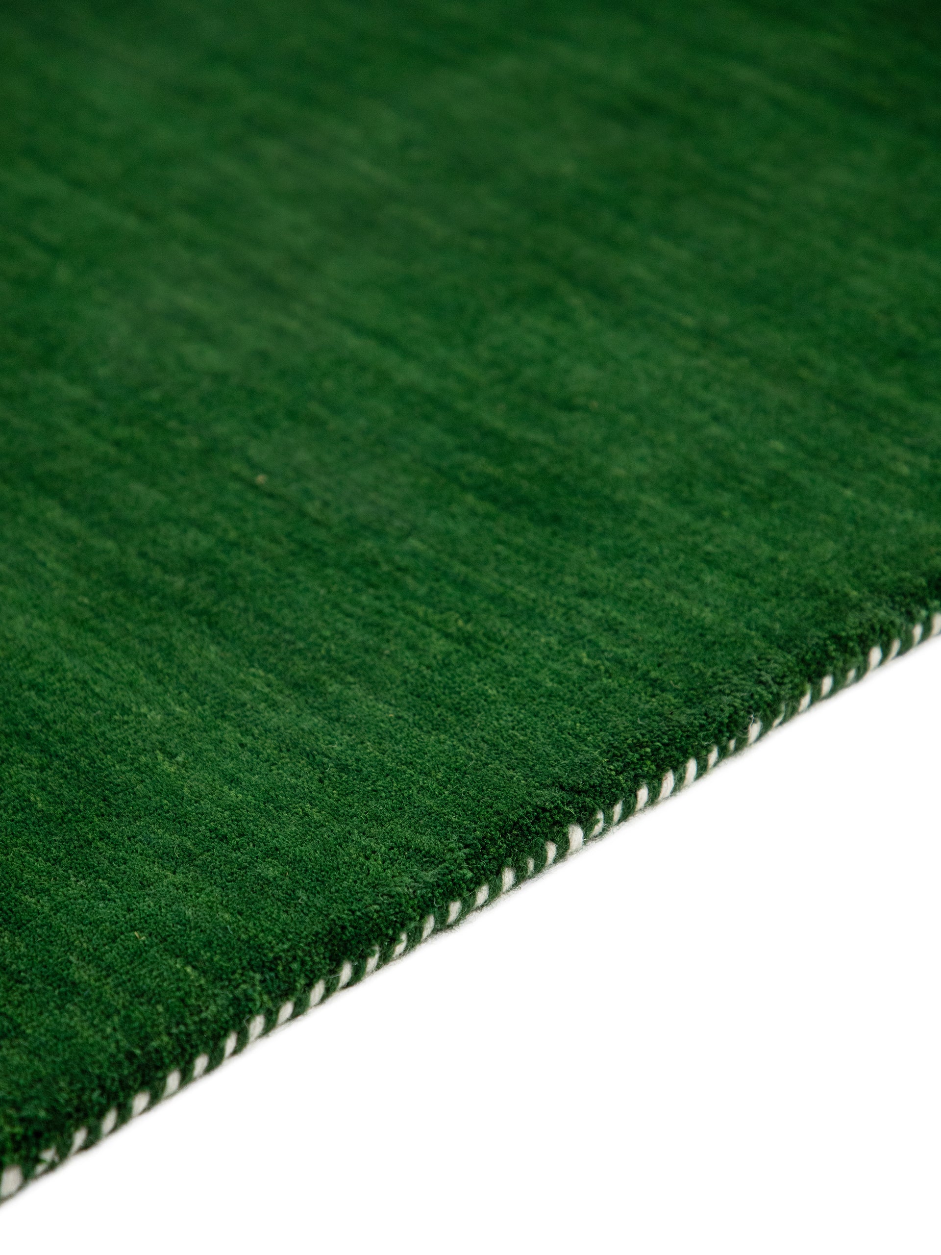 Wollteppich Gabbeh Uni Quadratisch Grün in grün aus wolle