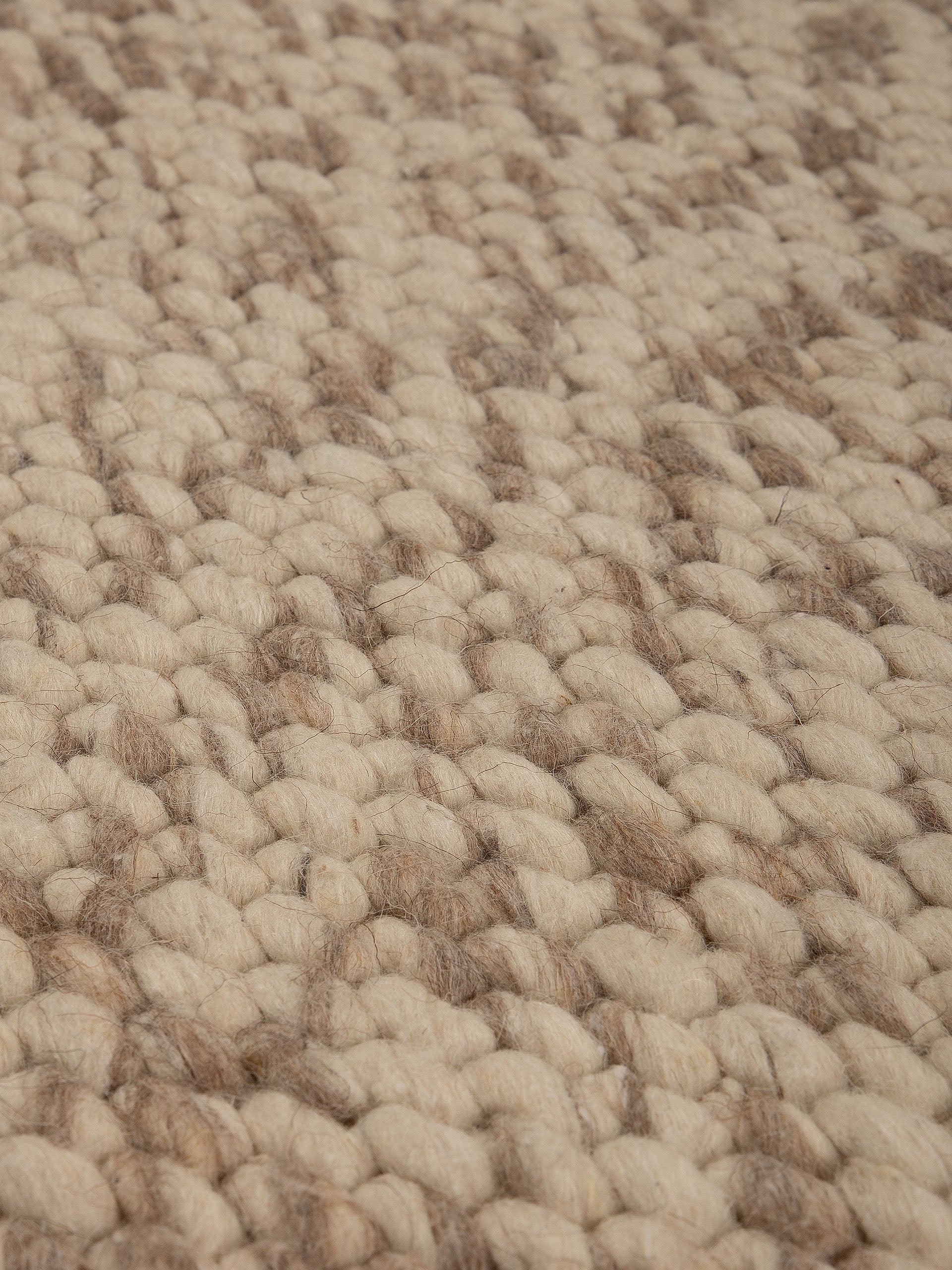 Wollteppich Sina Hellbraun meliert in hellbraun-meliert aus wolle