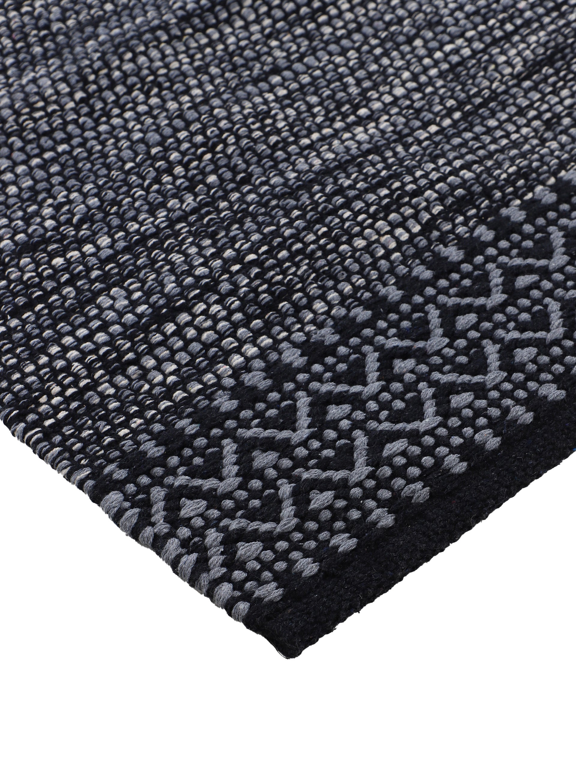 Flachgewebeteppich Kelim Mia Läufer Schwarz in schwarz aus baumwolle