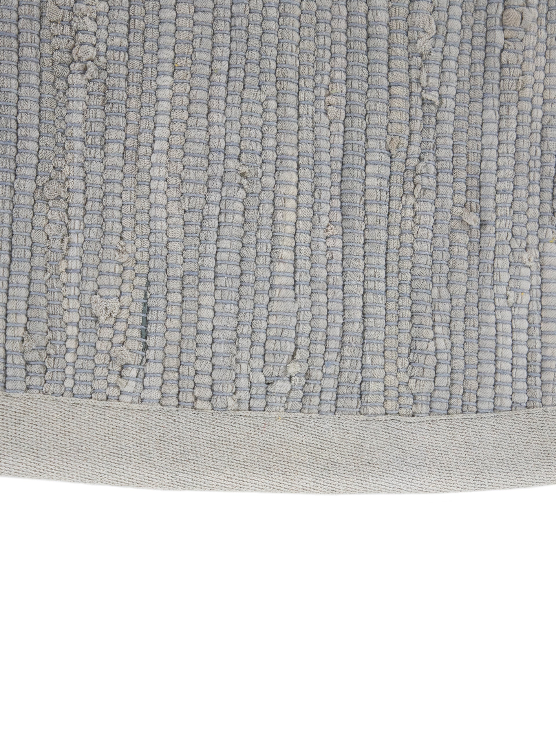 Kelim Chindi Uni Rund in hellgrau