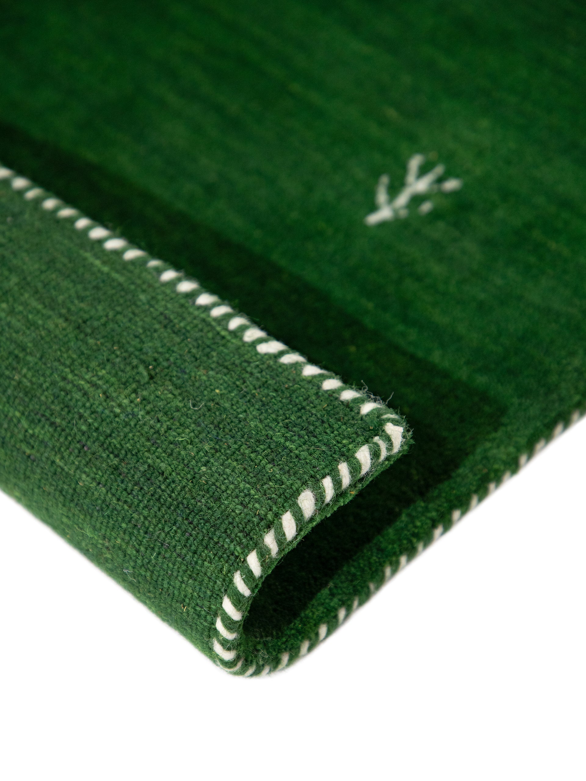 Wollteppich Gabbeh Uni Quadratisch Grün in grün aus wolle