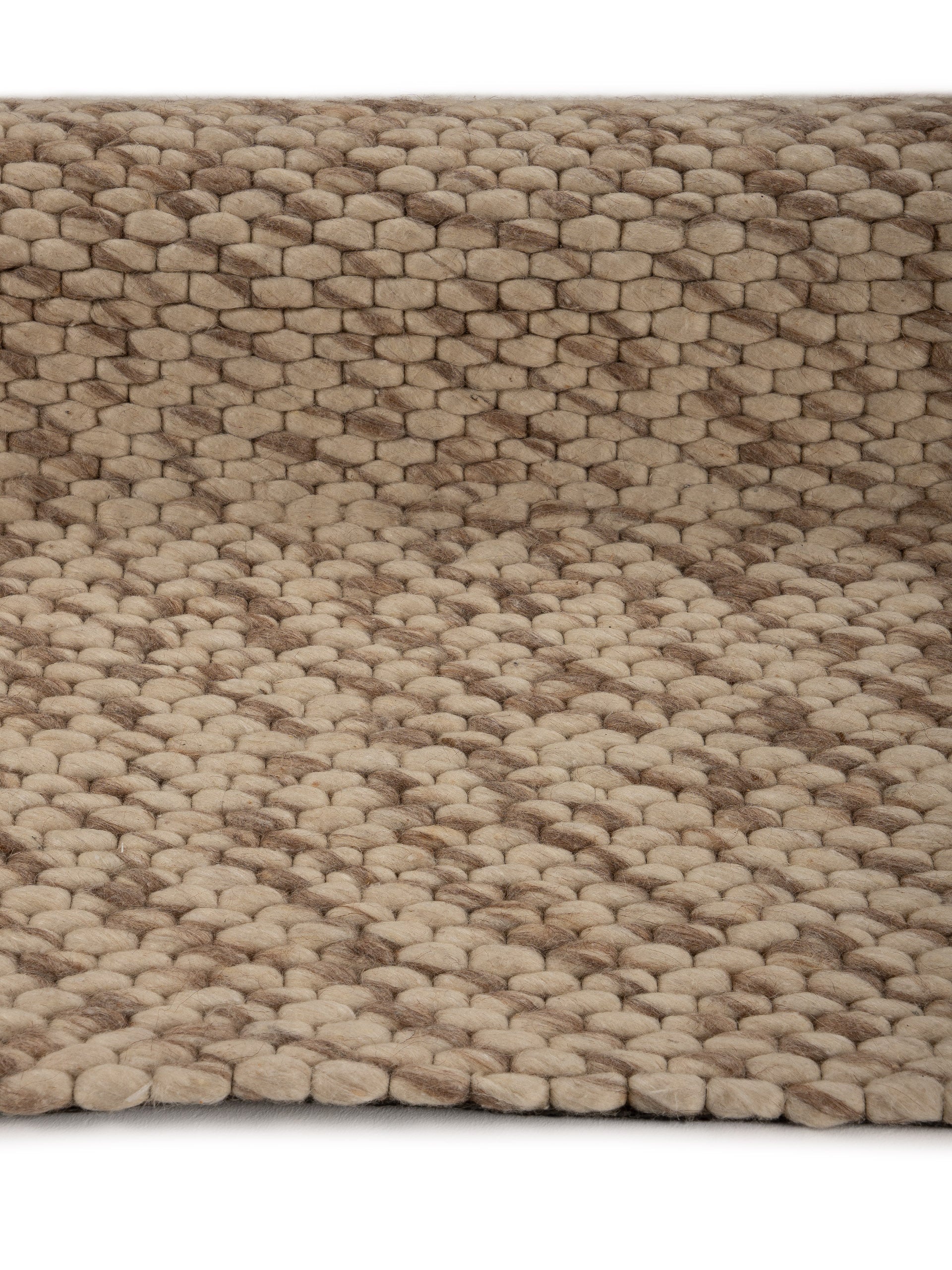 Wollteppich Sina Hellbraun meliert in hellbraun-meliert aus wolle