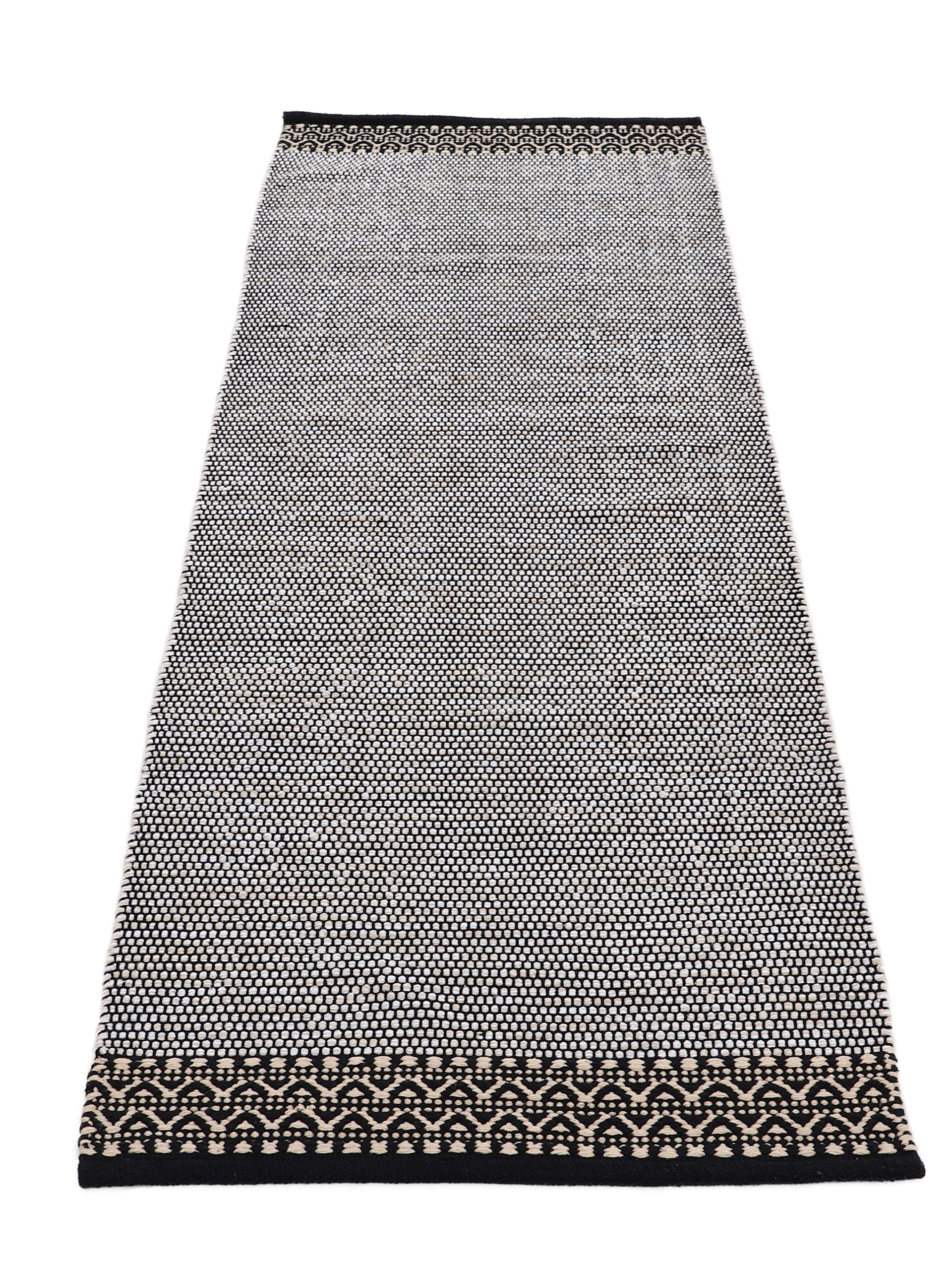 Flachgewebeteppich Kelim Mia Läufer Beige in beige aus baumwolle