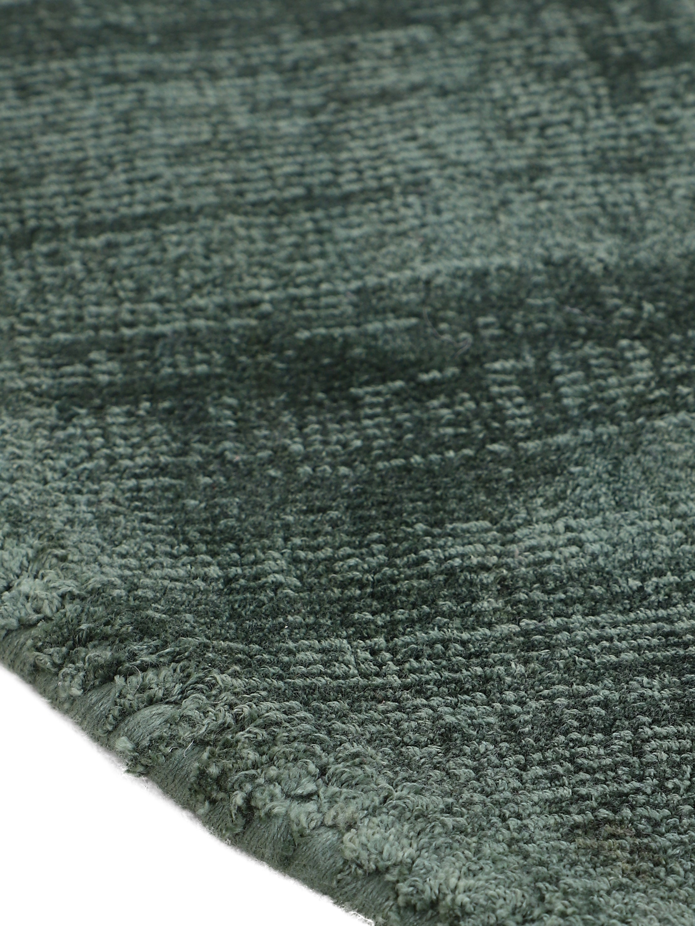 Viskoseteppich Rund Ava Dunkelgrün in dunkelgrün aus viskose