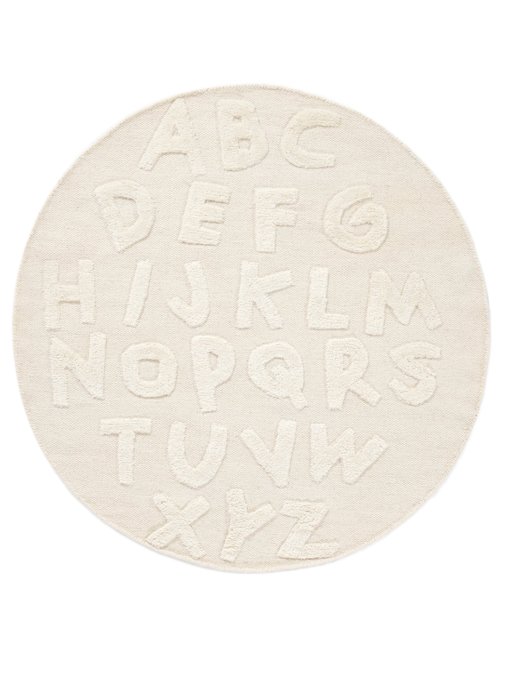 Kinderteppich ABC Rund