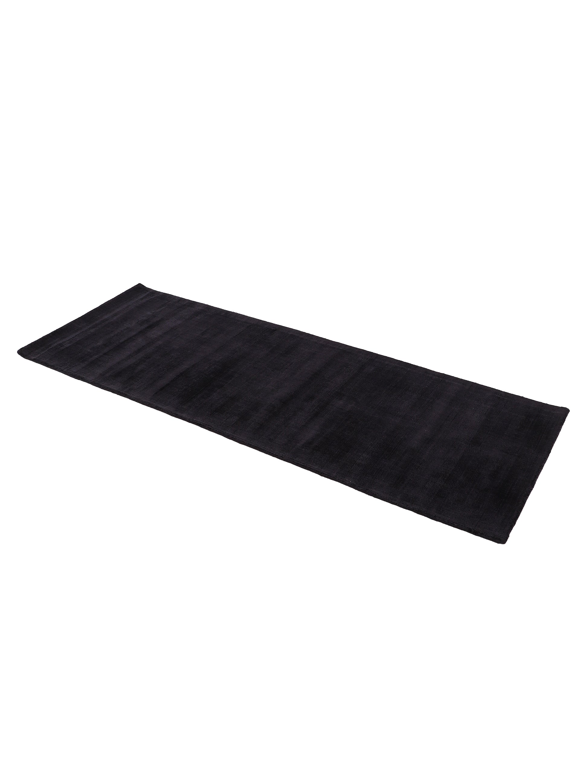Viskoseteppich Ava Läufer Schwarz in schwarz aus viskose