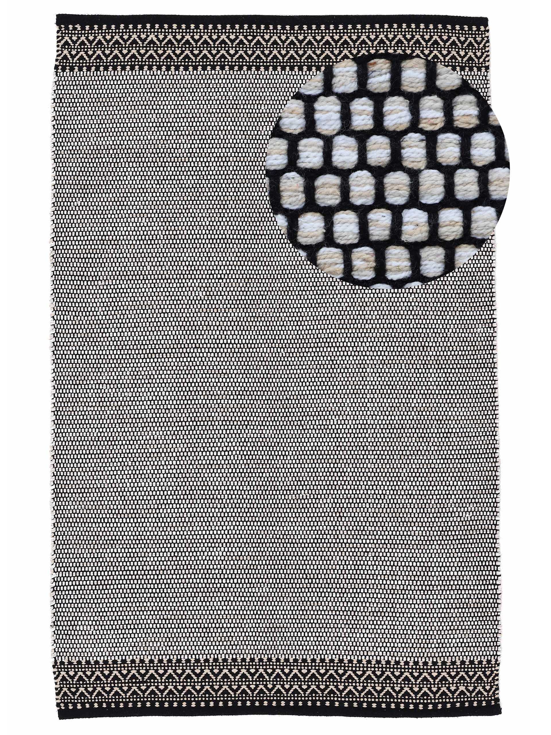 Flachgewebeteppich Kelim Mia Beige in beige aus baumwolle