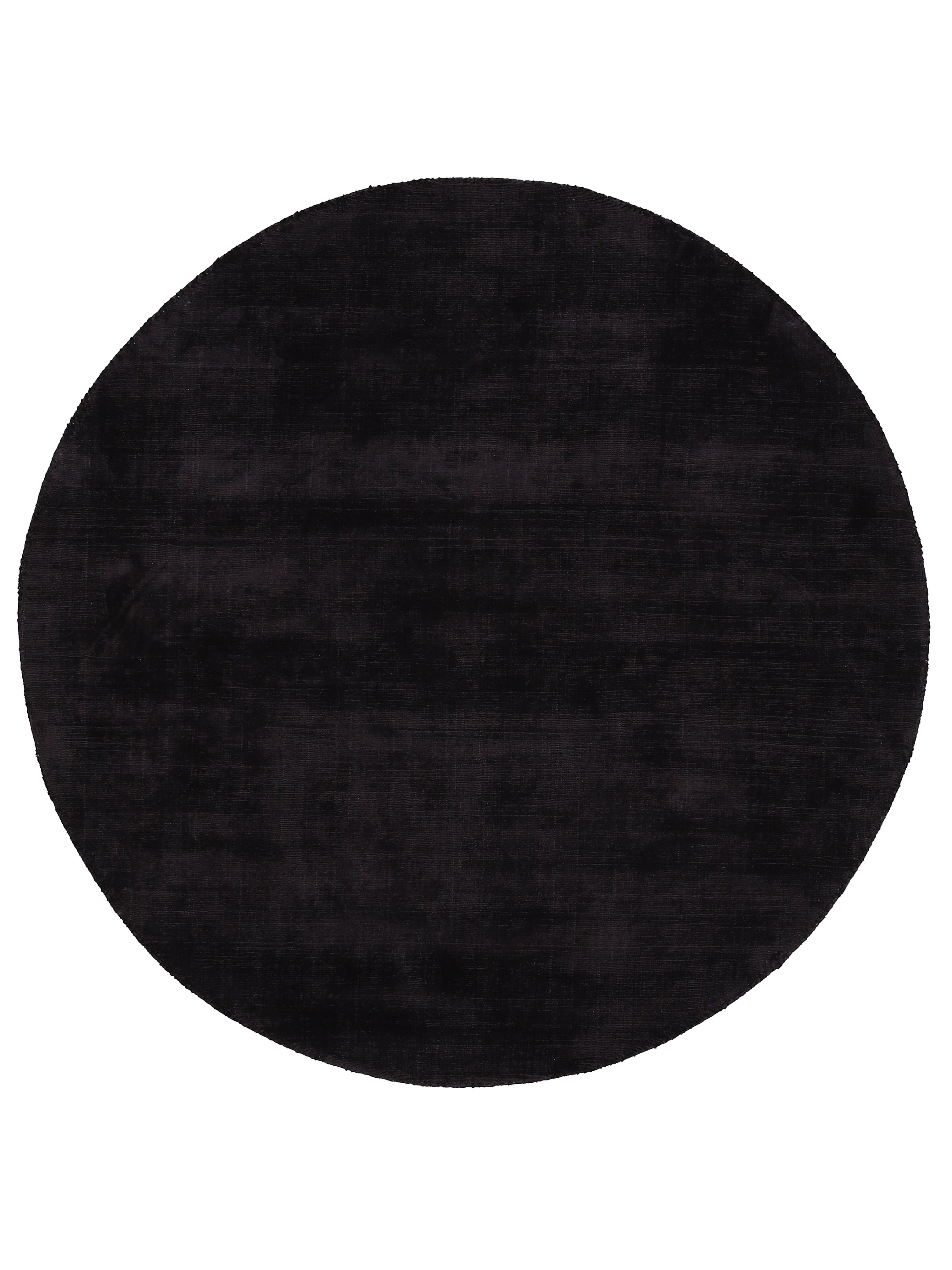 Viskoseteppich Rund Ava Schwarz in schwarz aus viskose
