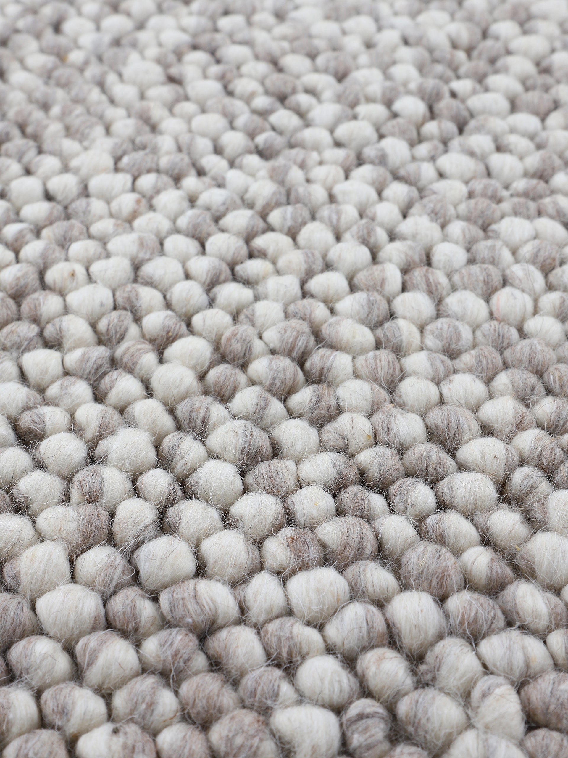 Wollteppich Calo Rund Beige in beige aus wolle