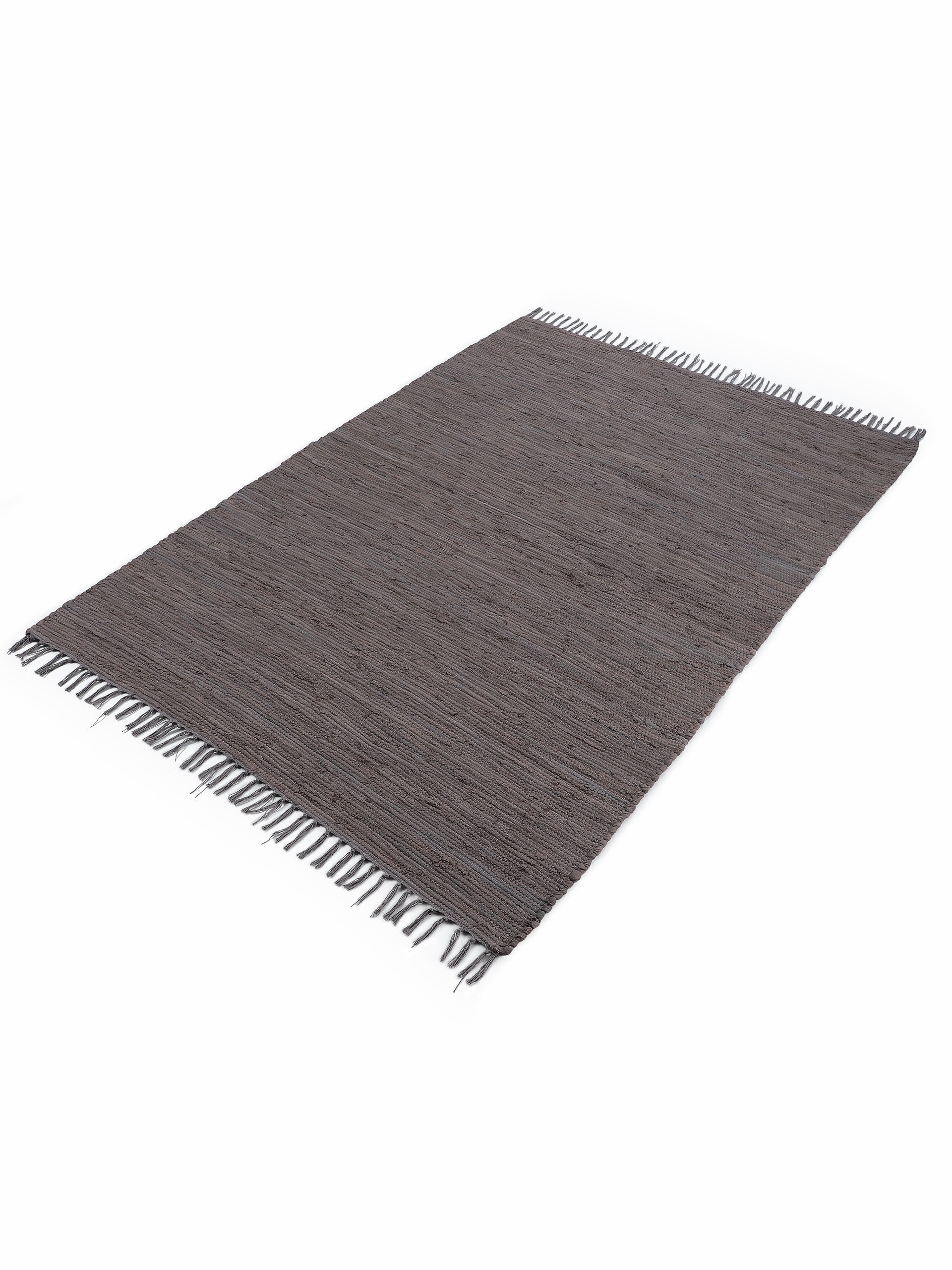 Kelim Chindi Uni Mauve in mauve aus baumwolle