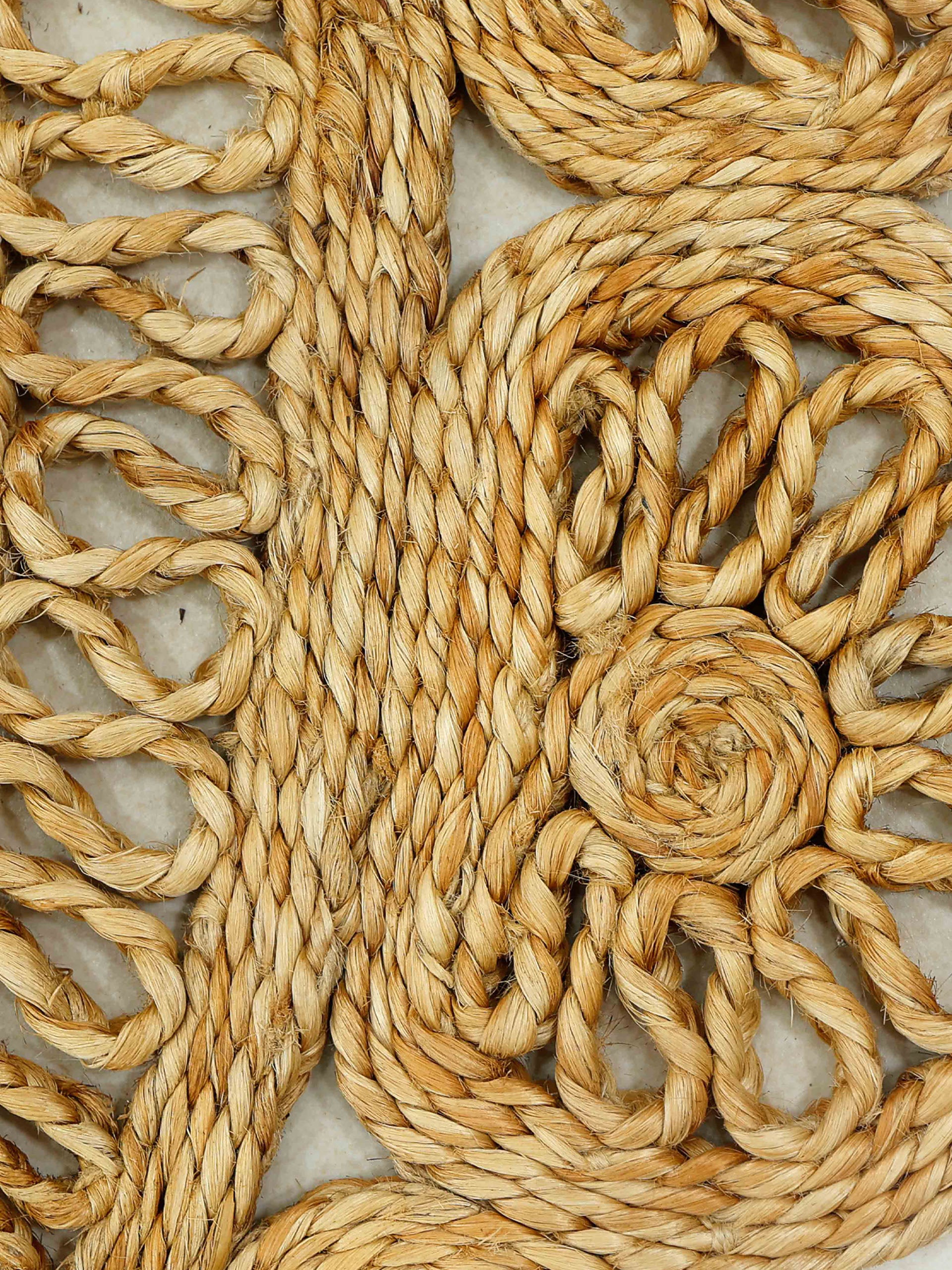 Juteteppich Cate Oval Hellbraun in hellbraun aus sisal/jute
