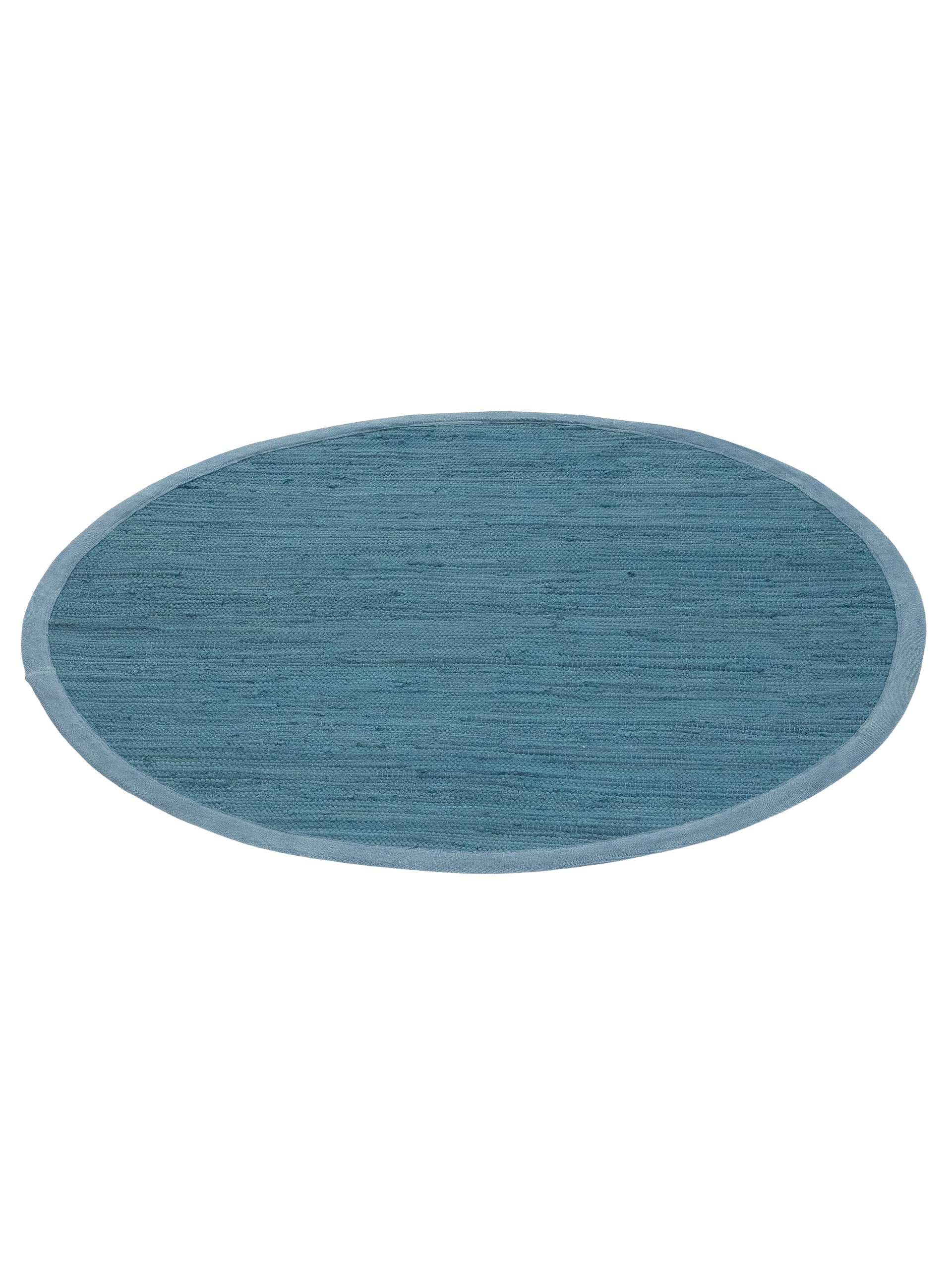Kelim Chindi Uni Rund in blau